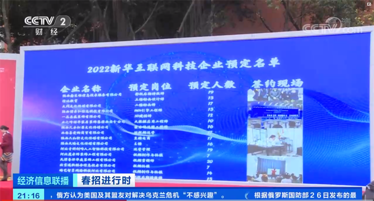 【央視報道】春招進行時，企業“上門”預定新華電腦畢業生！